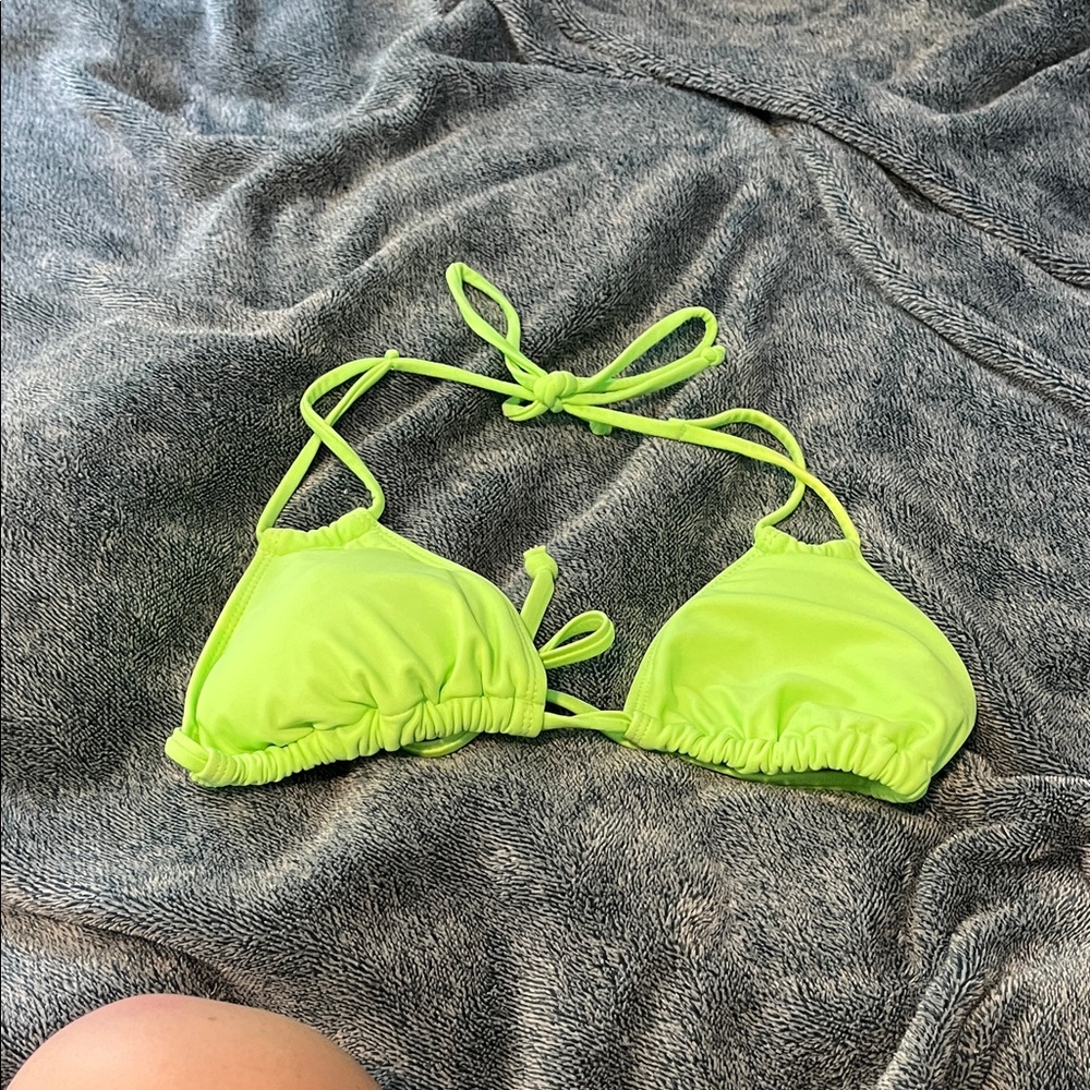 Neon Green Bikini Top